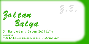 zoltan balya business card